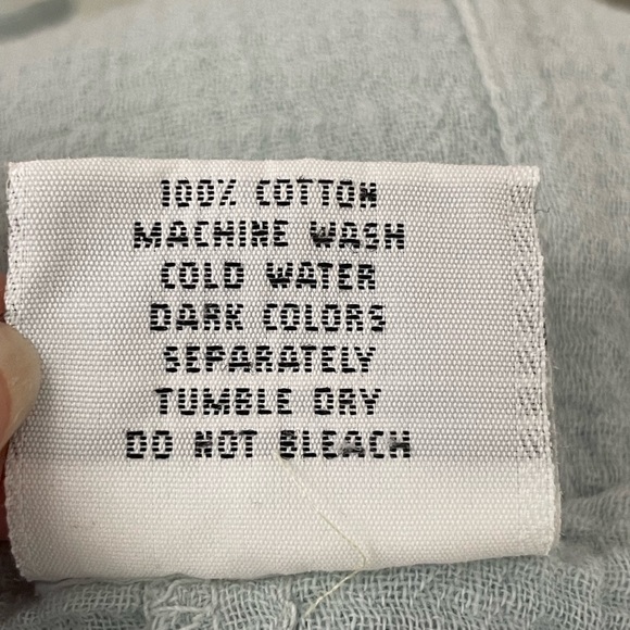 Color Me Cotton ( CMC ) 100% Cotton Sz M asymmetrical Baby Blue Maxi Dress EUC - Picture 4 of 4